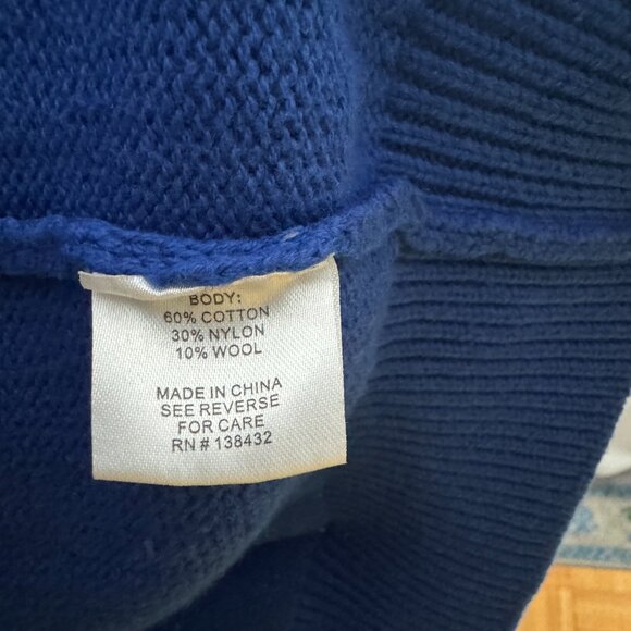 LIKE NEW | MODCLOTH - Oversized Chunky Colourblock Blue Sweater | Size M - Picture 8 of 8